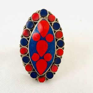Unique Multi Color Tibetan Ring